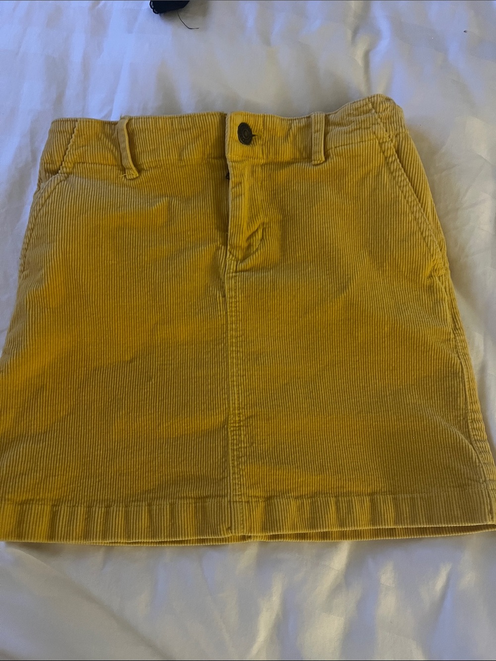 Polo by Ralph Lauren Mustard Yellow Corduroy Mini Skirt